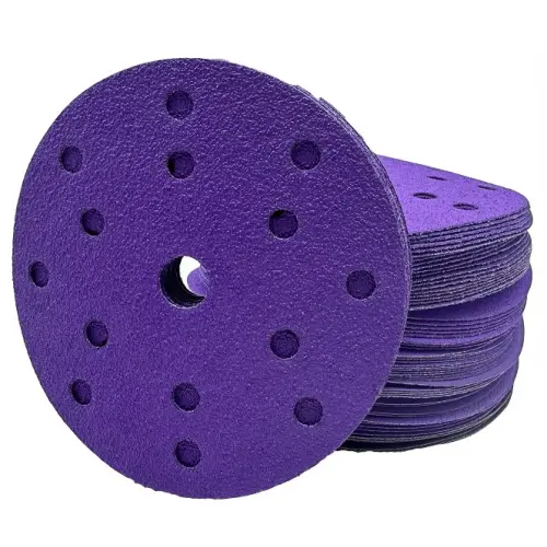 Purple Ceramic Sanding Disc 150mm 15 Hole