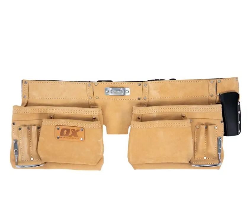 OX Trade Heavy Duty Suede Leather 10 Pocket Tool Belt