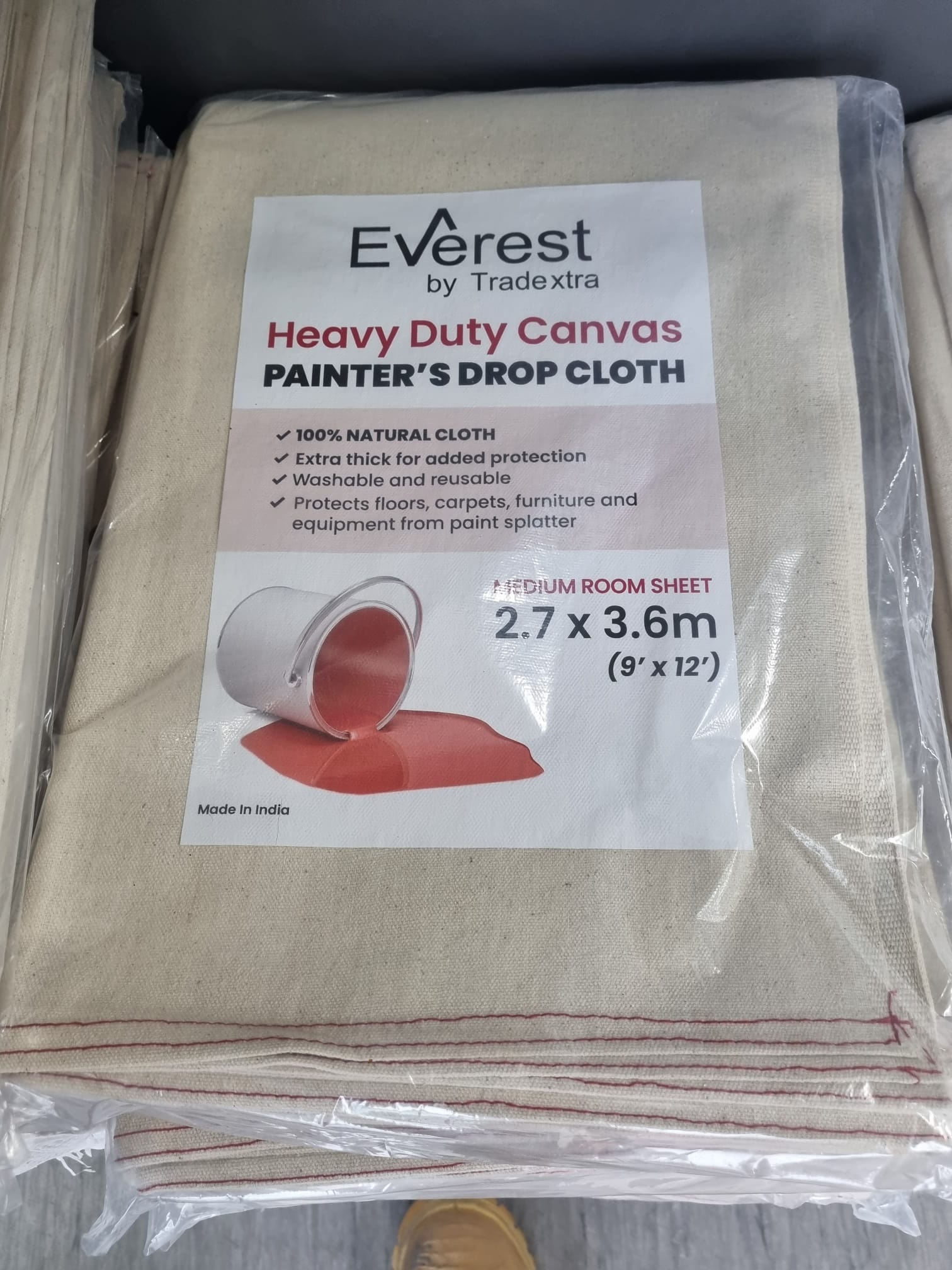 Everest Heavy Duty Dropcloth 4′ x 15′