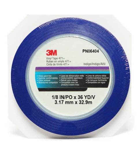 3M 471 Vinyl Fineline Tape Blue 3.2mm X 33m