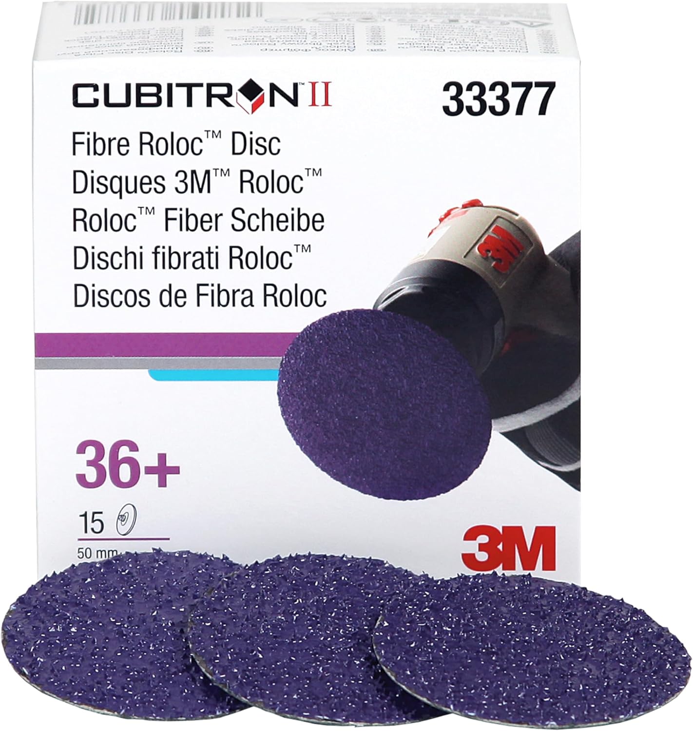 3M Cubitron II Roloc Fibre Disc 786C, 50 mm, 36+, 33377
