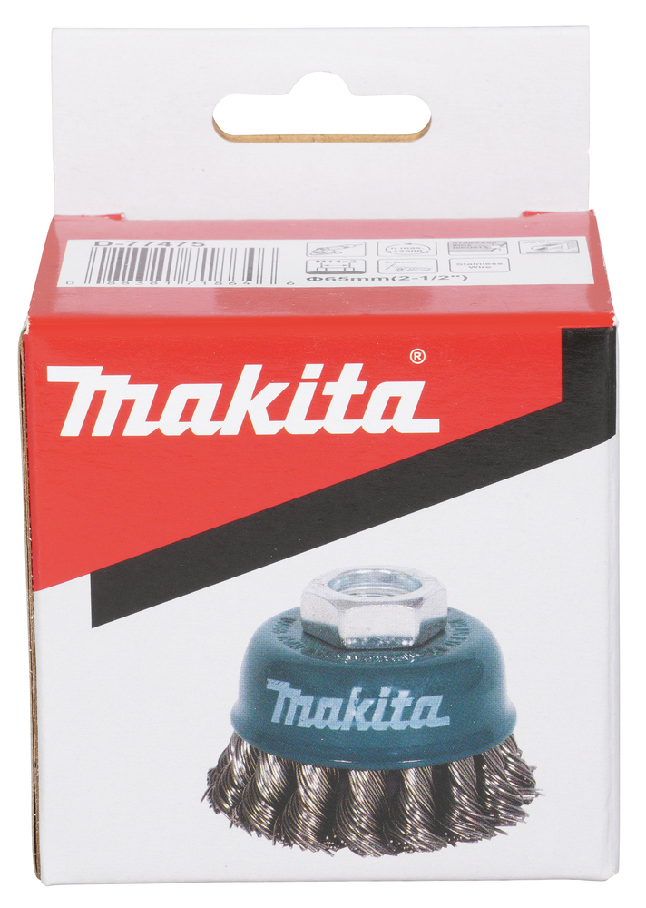 Makita D-77475 Knotted Wire Cup Brush – 65mm x M14-2