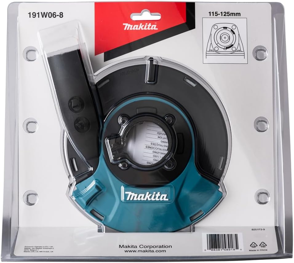 Makita 115mm (4½”) and 125mm (5″) Dust Collecting Wheel Guard