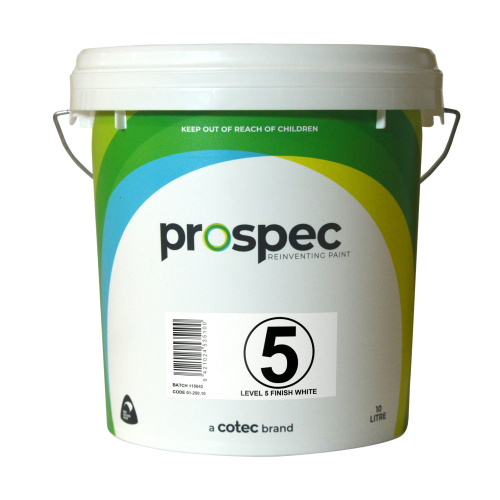 Prospec Level 5 Ceiling Flat Paint 10L White