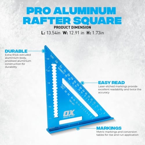 OX Pro Aluminium Rafters Square – 300mm
