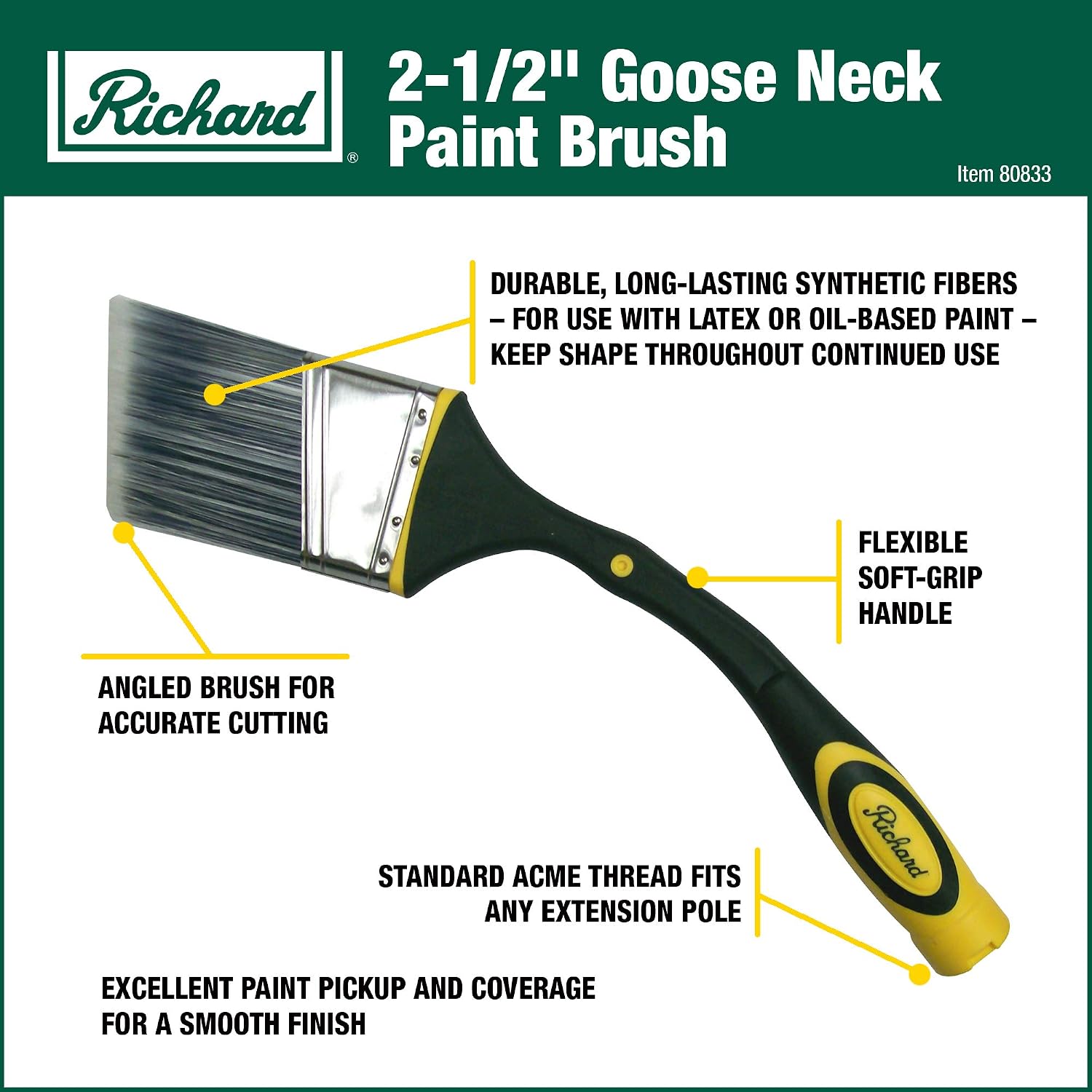 Richard Goose Neck Paint Brush 65mm