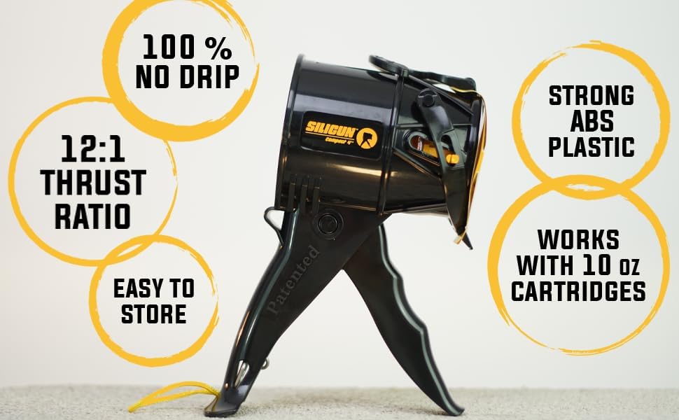 SILIGUN Classic Compact 4″ Caulking Gun